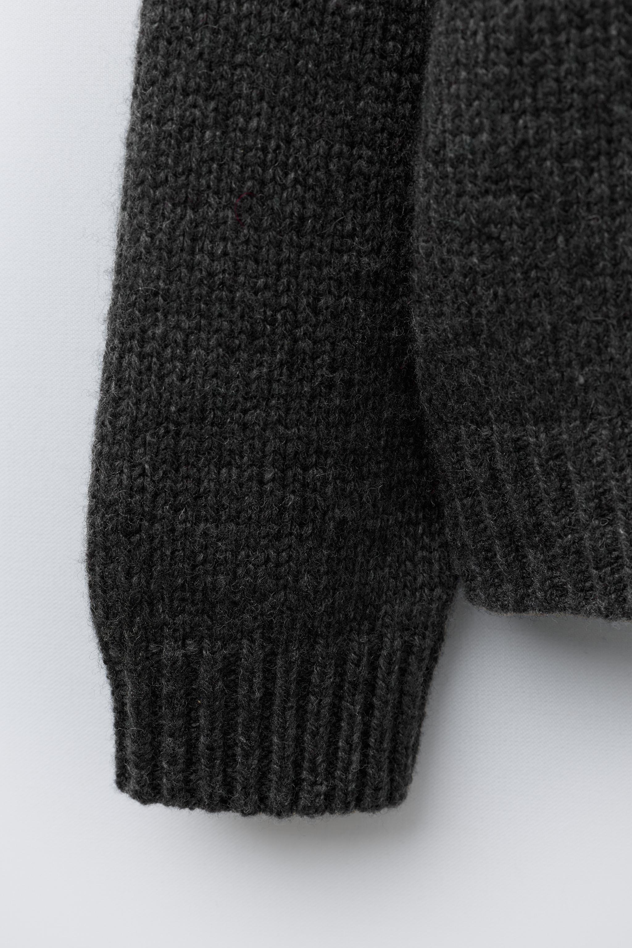 AGES 7-12/ WOOL BLEND KNIT JUMPER WITH EMBROIDERED MOUSE